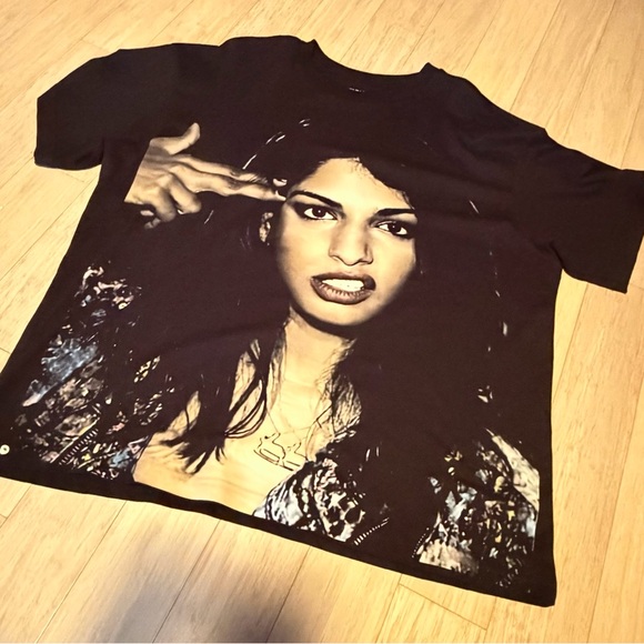 M.I.A Paper plane Supreme like Black Graphic Short Sleeve Tee - Picture 2 of 8